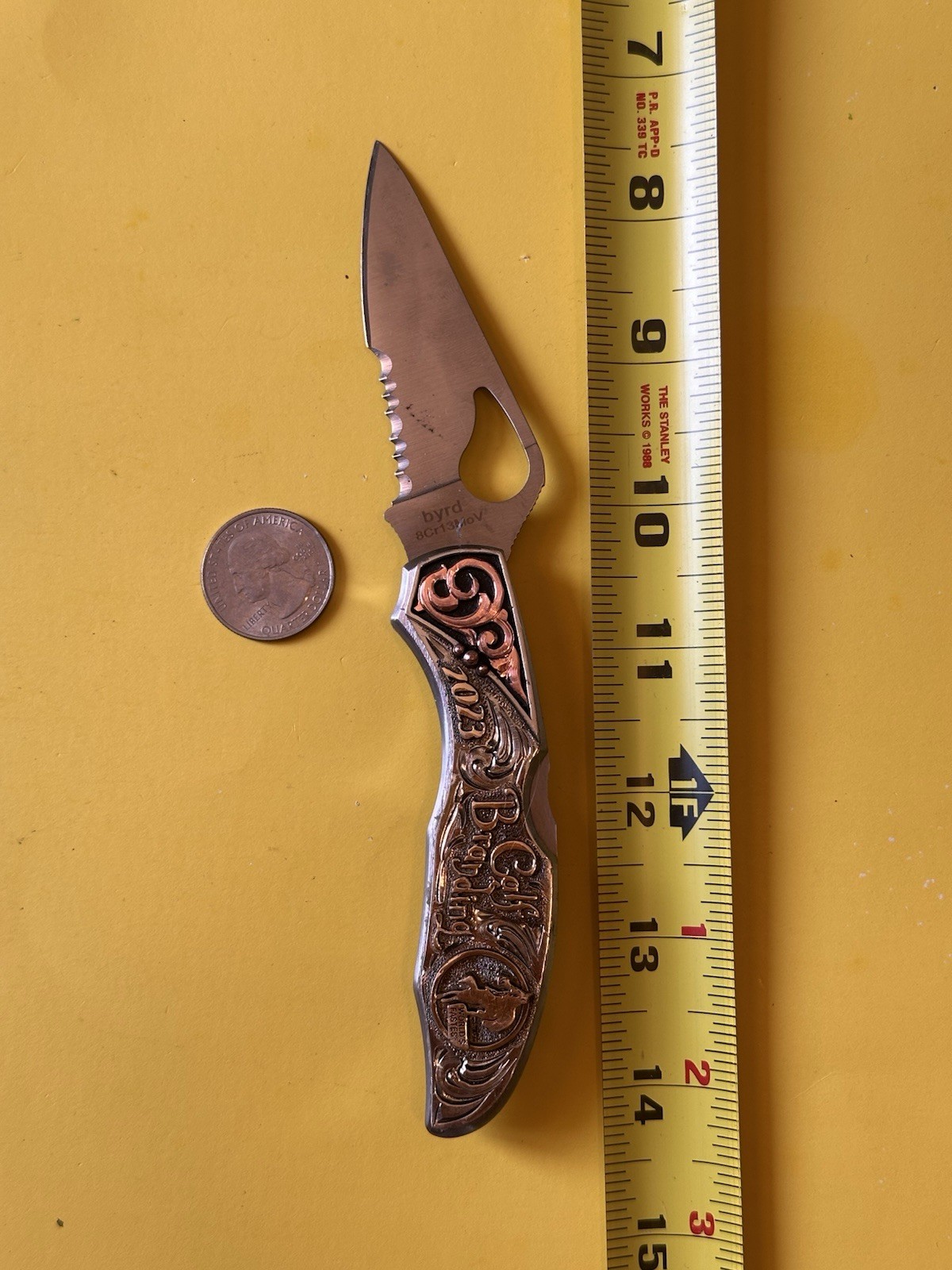 Spyderco Byrd Custom Engraved Nice See Pics