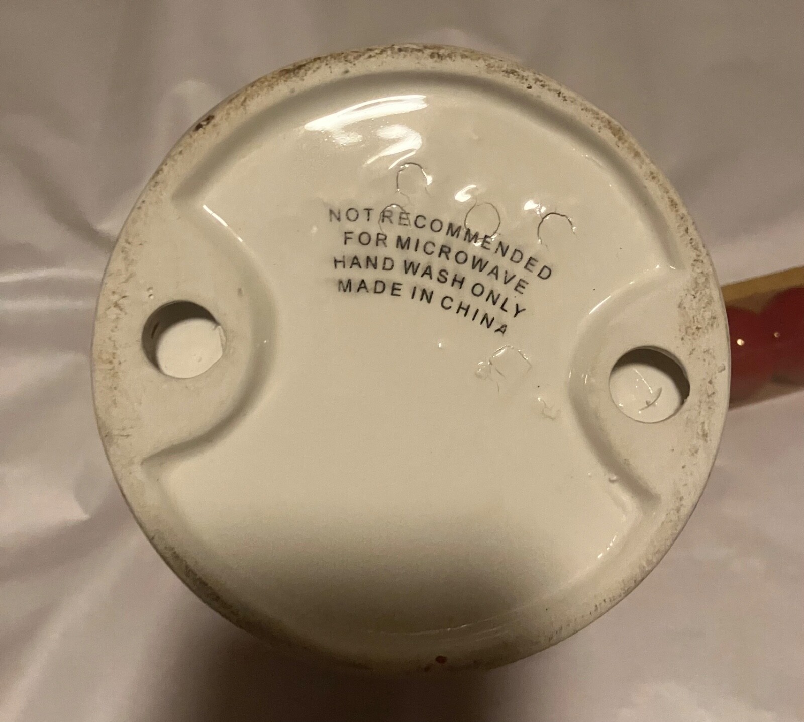 Vintage SANTA CLAUSE dip bowl w/spreader Ceramic Christmas Dish 6.25”