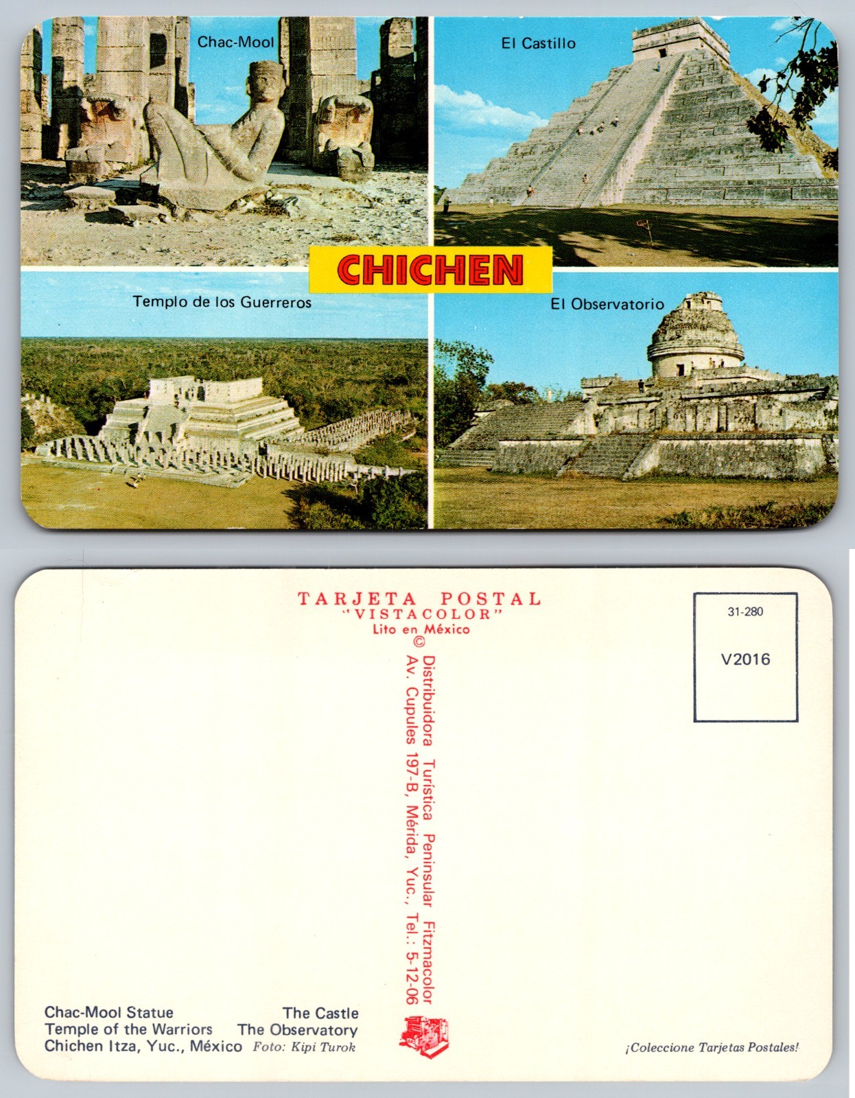Chichen Itza Mexico Ruins Views Postcard