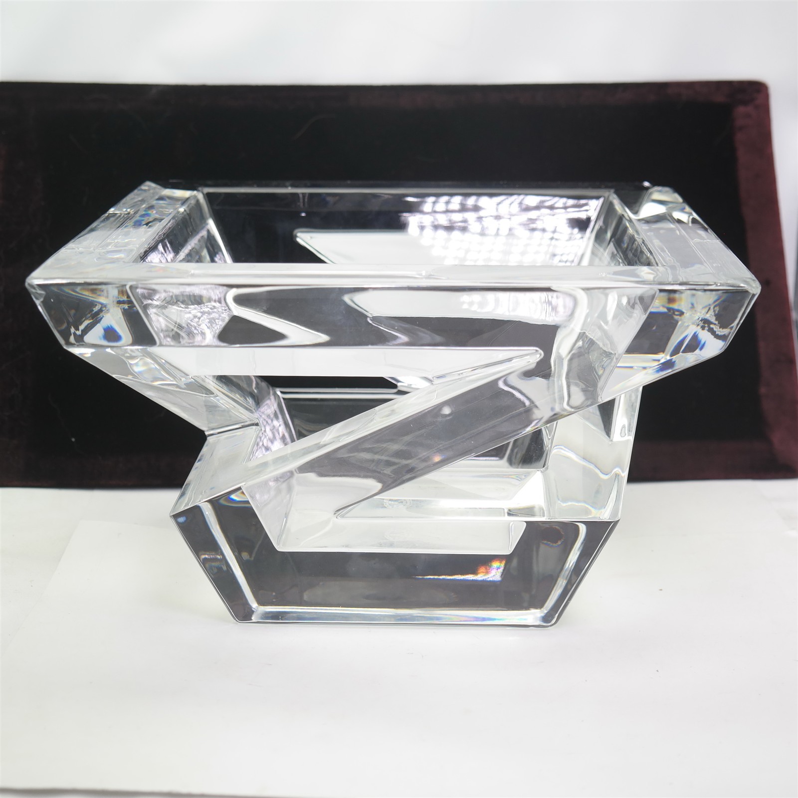 Vtg Large Baccarat Architecture crystal bowl (Chipped)