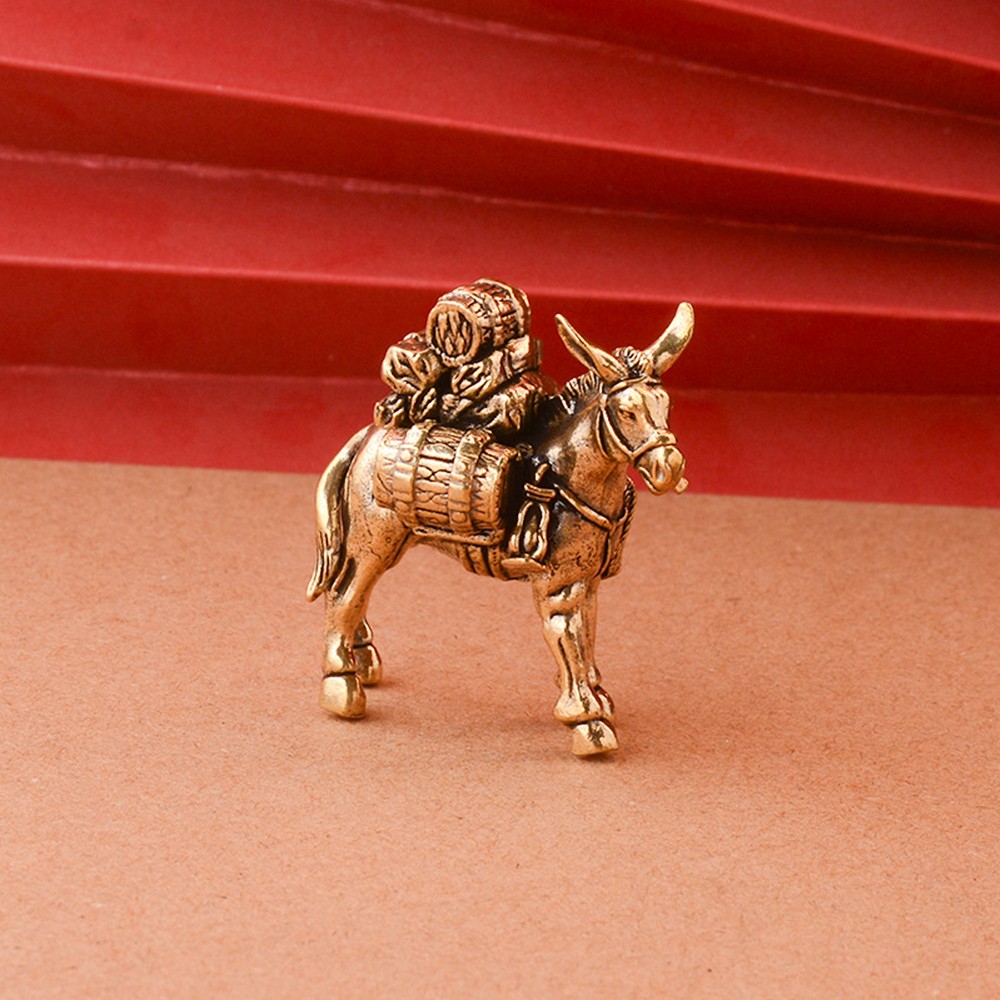 Brass Donkey Statue Home Office Decoration Animal Statue Ornament Decoration