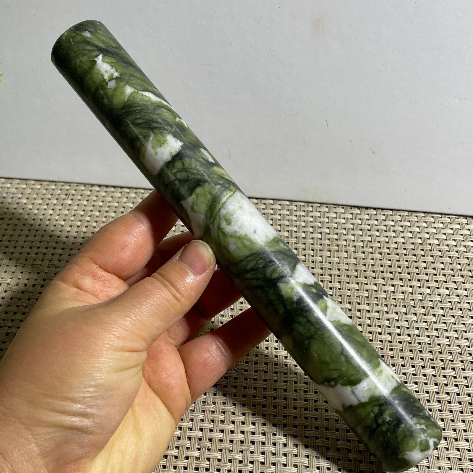 Natural jade massage wand, quartz crystal wand, spiritual energy restoration h2