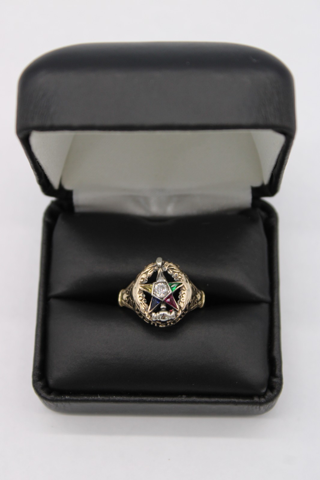 Order Of The Eastern Star 10K Gold And 0.30 Carat Diamond Ring