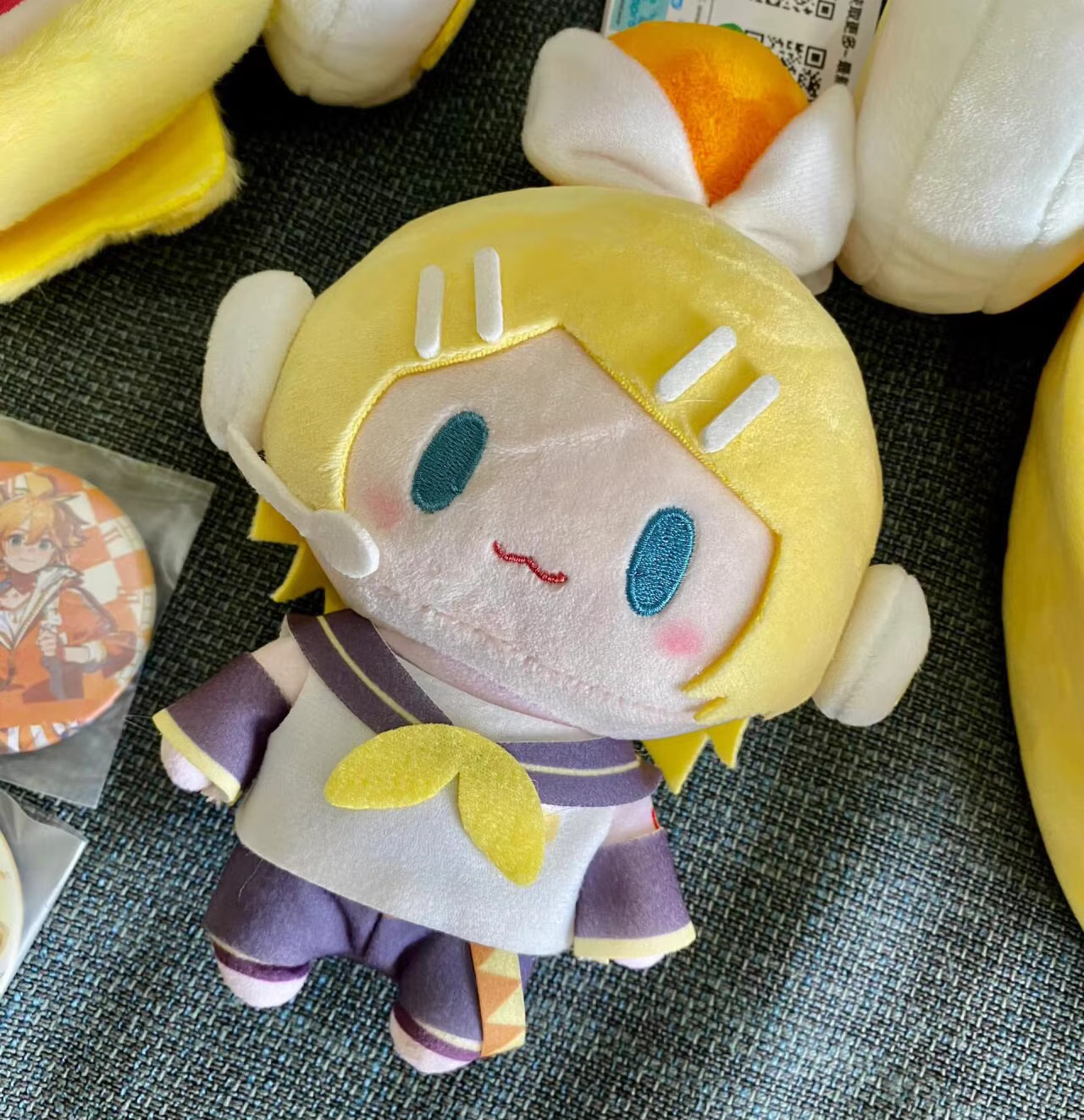 Kagamine Rin Kawaii Plush Doll 15CM Anime Toy Gift Decor Peripheral Keychain
