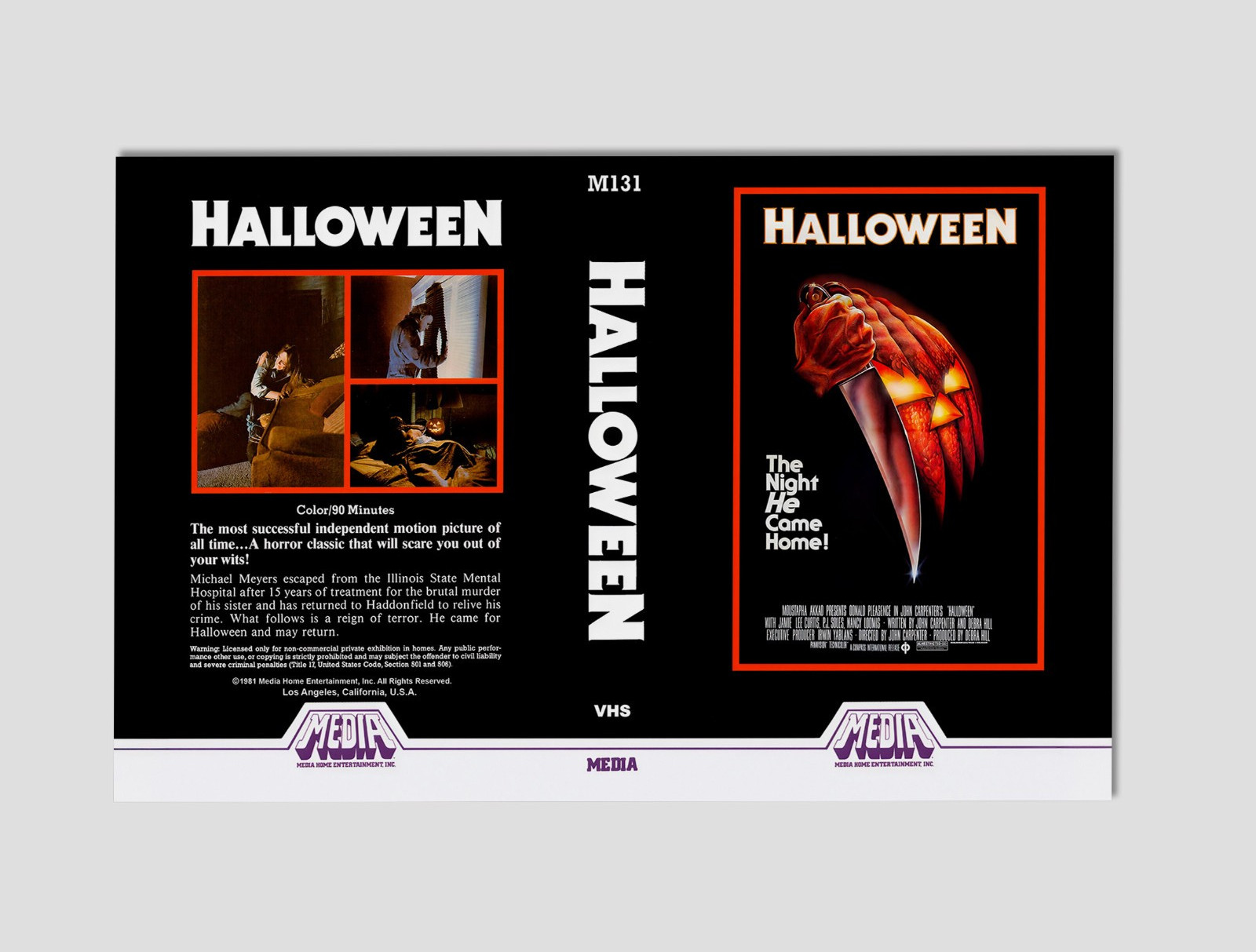 Halloween (1978) Media Home VHS Vintage Horror Giclee Print Poster 11×17 WallArt