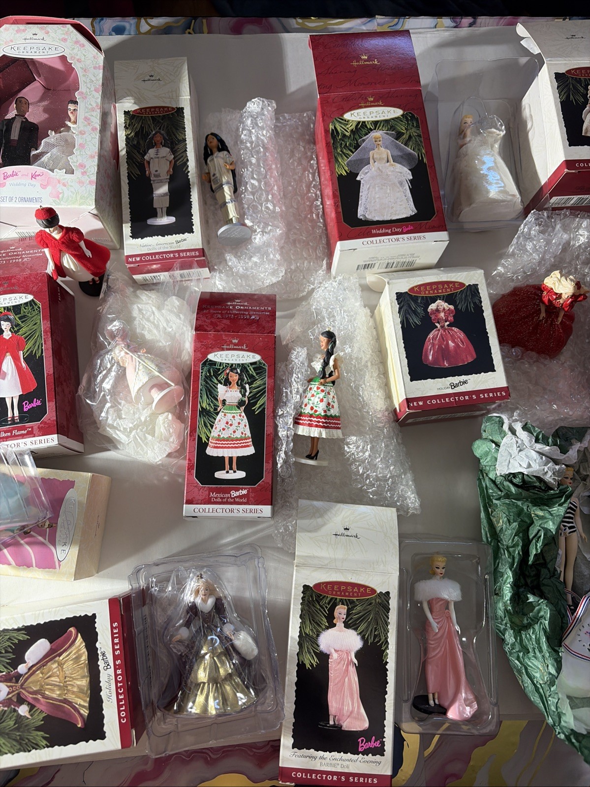 Vintage Lot of 23 Vintage Hallmark Keepsake Ornaments Barbie Holiday Christmas