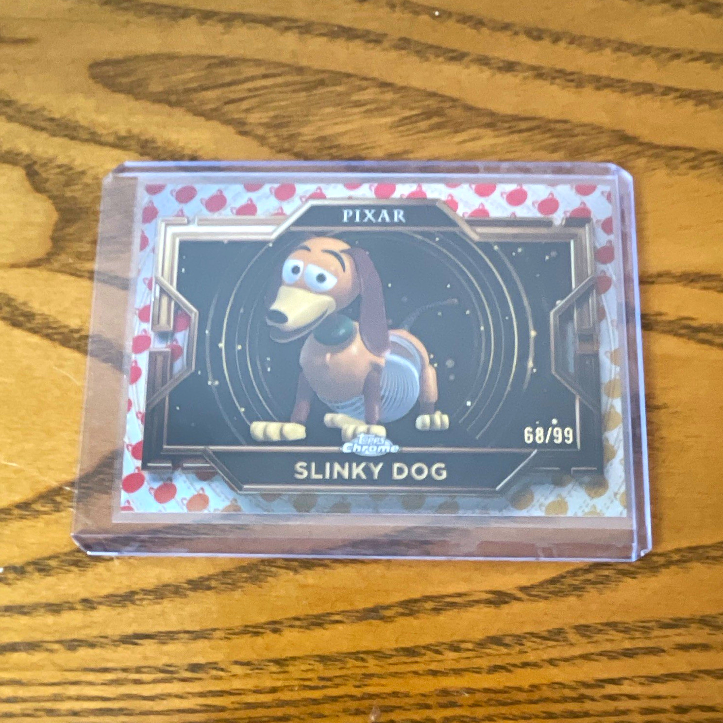 Topps 2023 Chrome Disney 100 Slinky Dog #5 Serial #68/99 Toy Story