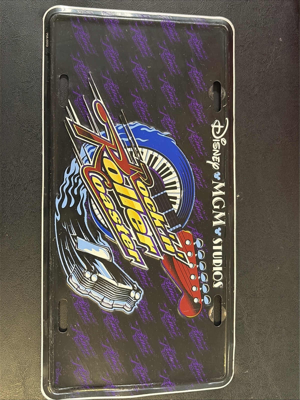 1999 DISNEY MGM STUDIOS ROCKIN ROLLER COASTER BOOSTER License Plate