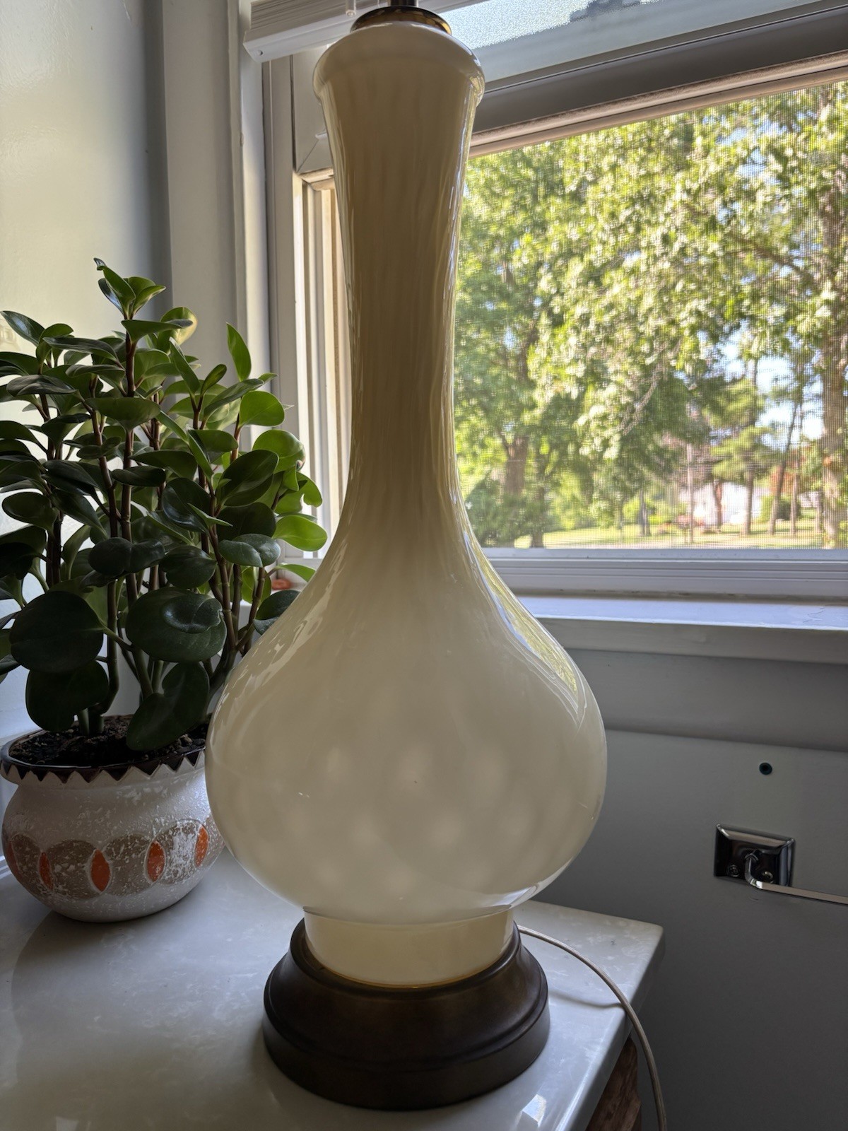 Butterscotch Murano Cased Glass Genie Lamp XL Size