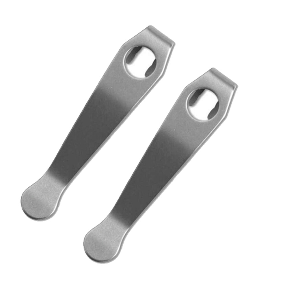 2PCS Lightweight Titanium Deep Carry Wire Clip For Spyderco Para 3 LW, Sage 5 US