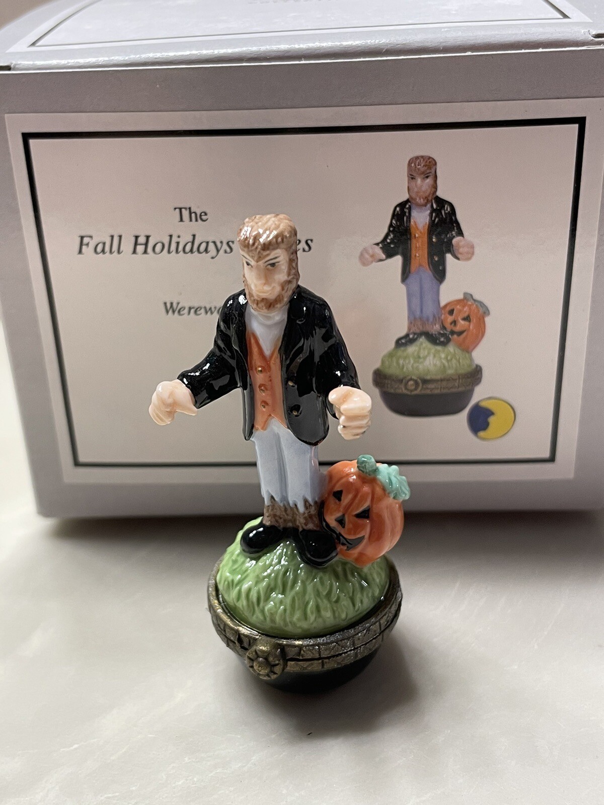 PHB WEREWOLF Moon Porcelain Hinged Box Midwest Cannon Falls NEW