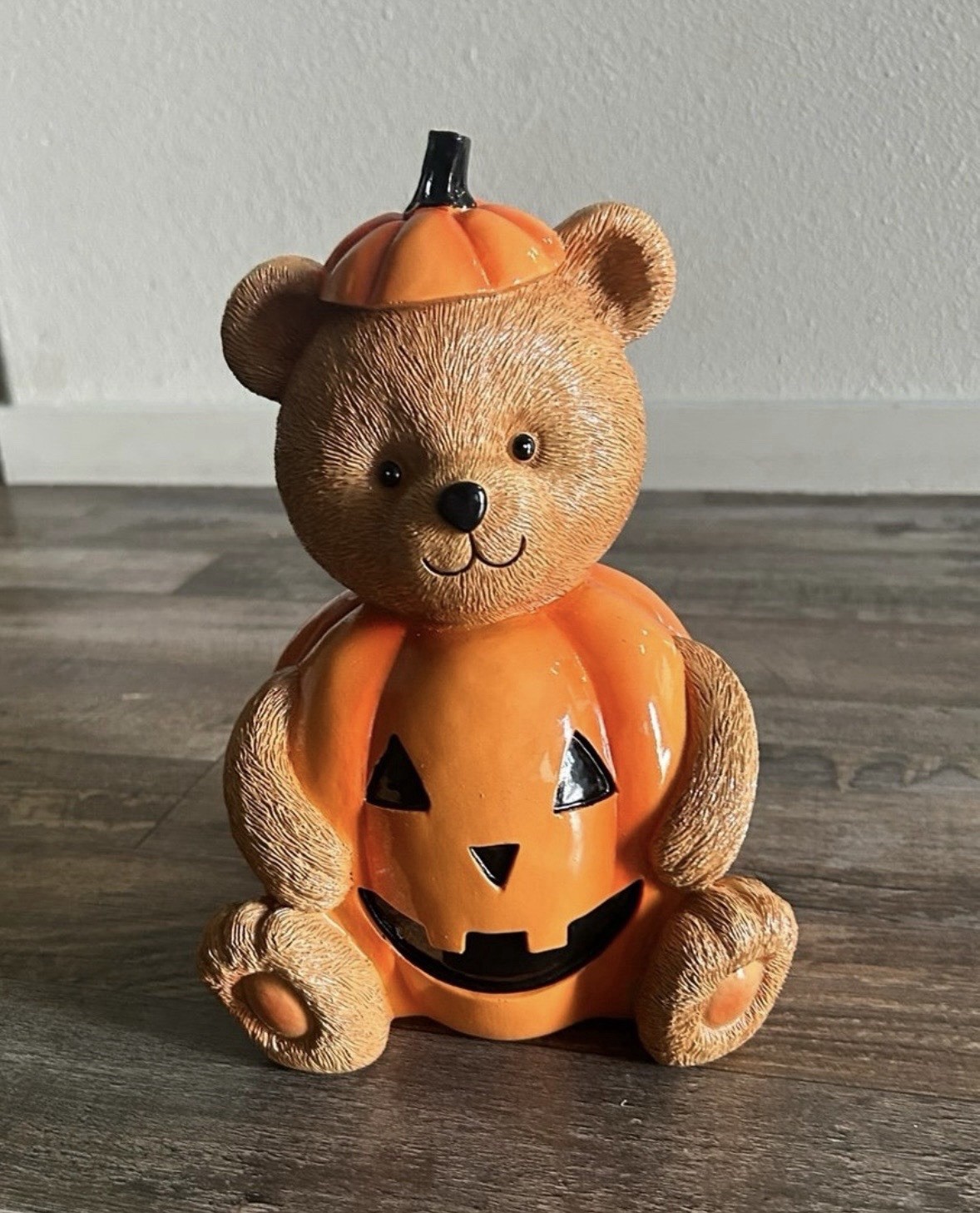 🎃New Teddy Bear Pumpkin Table Top Figure