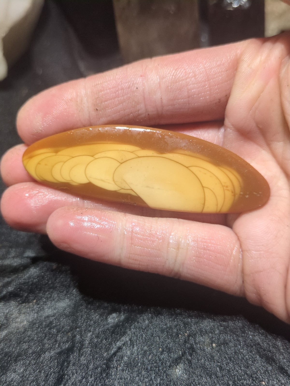 Bruno Jasper w/ Cascading Moons Tumbled Slab Specimen (14.8grams)