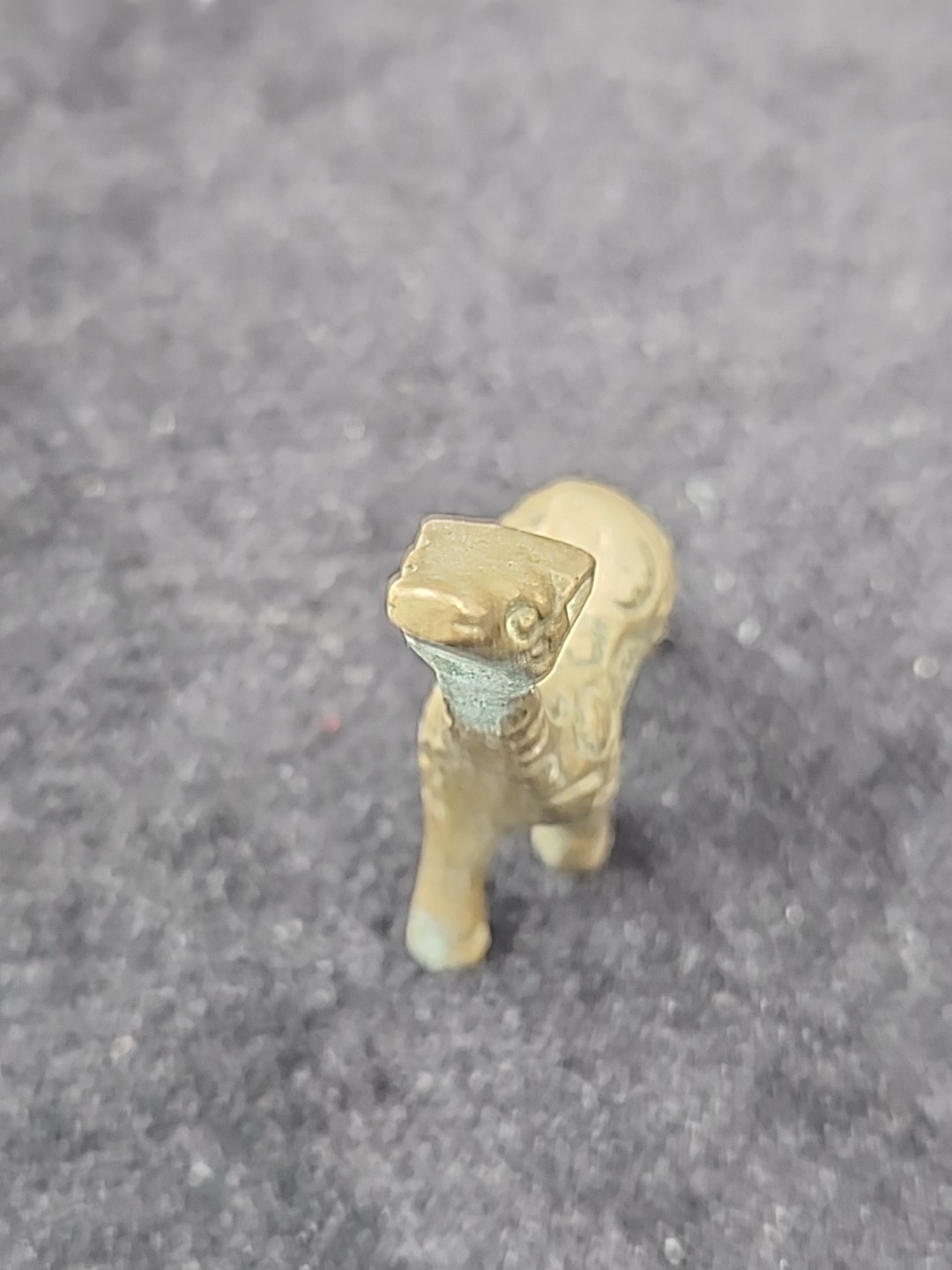 Mini Bronze Giraffe With Patina