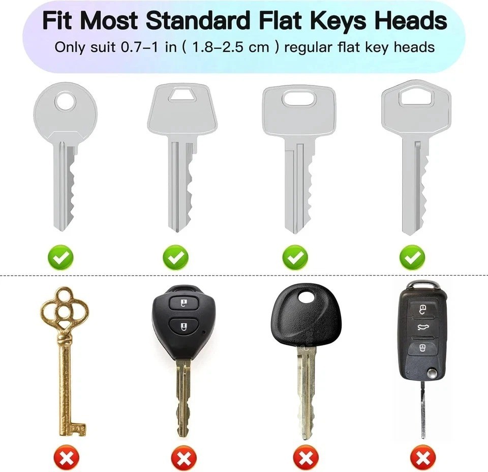 54PCS Key Caps Covers Tags, Plastic Key Color Identifiers for Standard Flat Hous