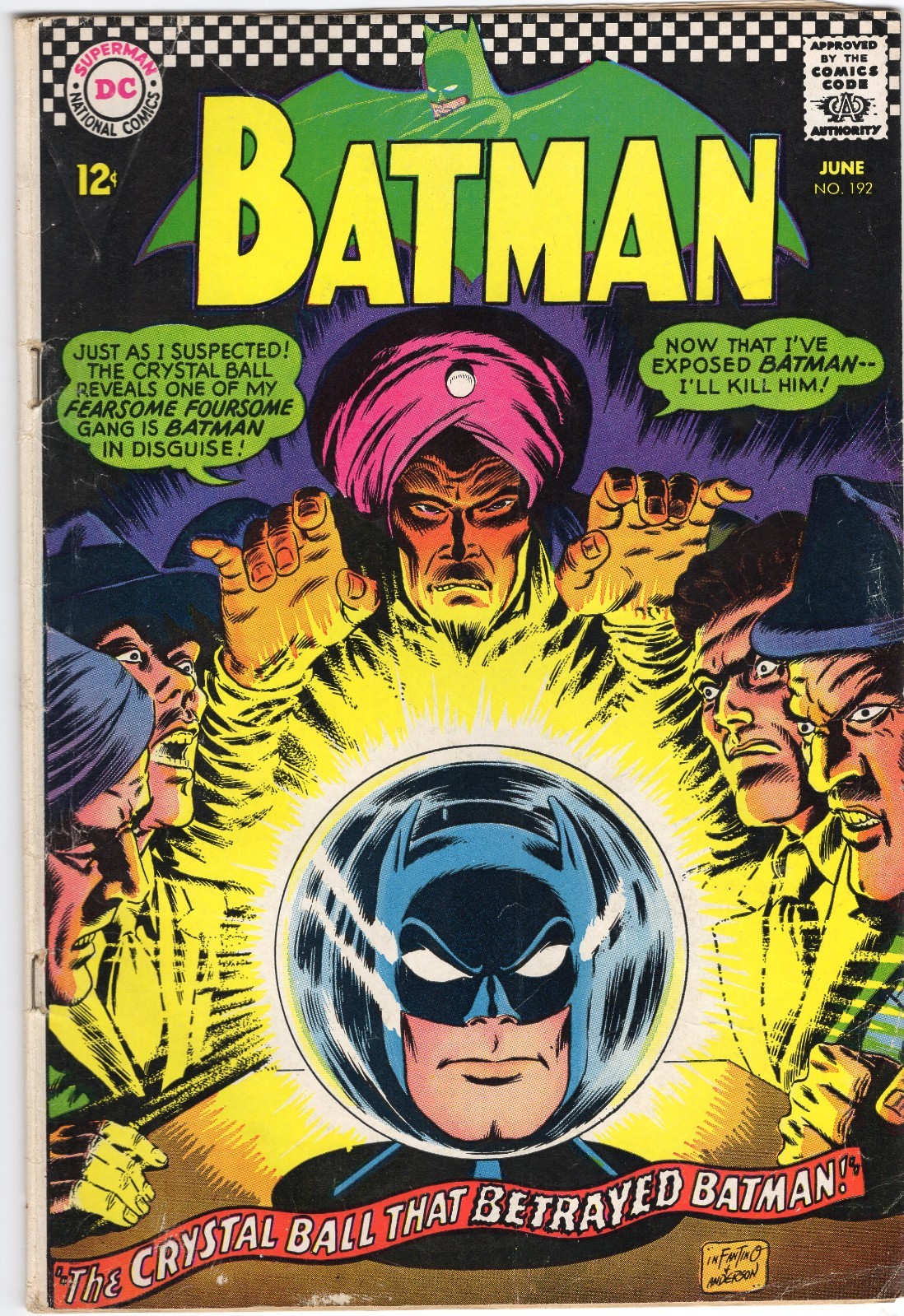 Batman 192 1967 DC Comics VG- 3.5 Robin Johnny Witts