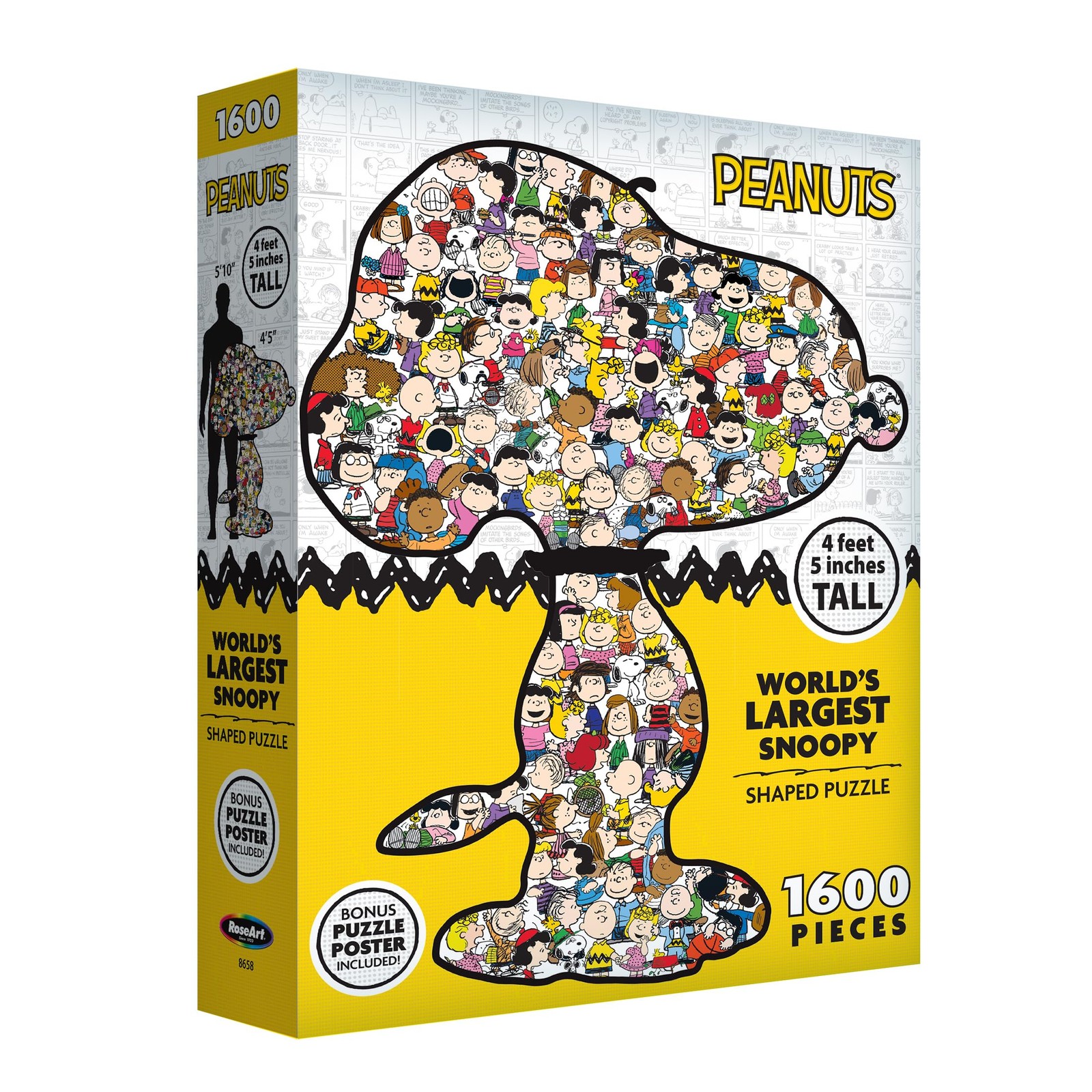 Roseart – Peanuts – Worlds Largest Snoopy – 1600 Piece Shaped Puzzle For Adults