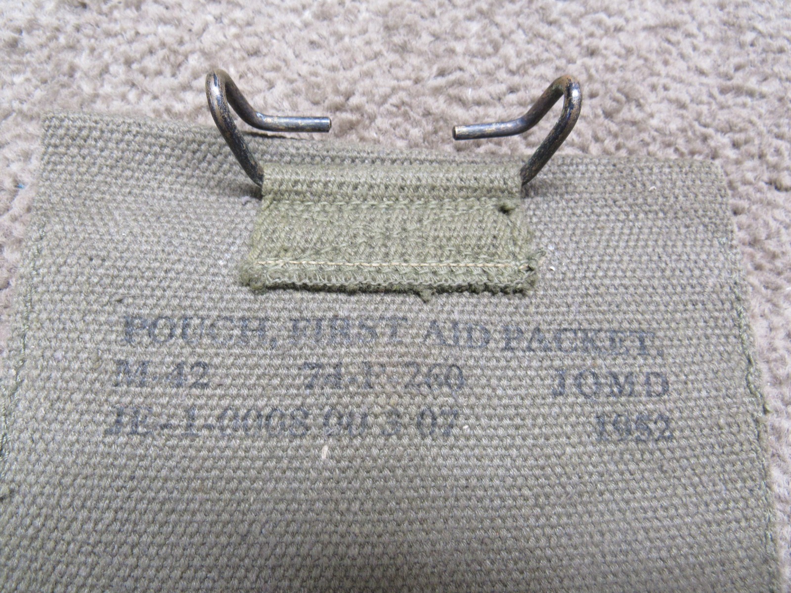 US Korean War Era First Aid Pouch M1942 Dated 1952 JQMD