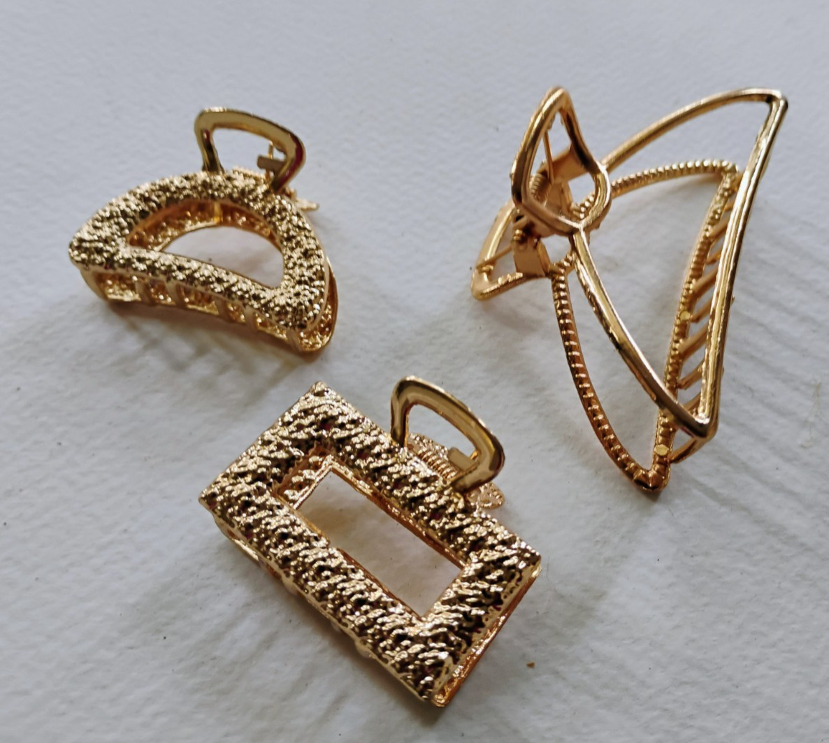 New Gold hair claw clips