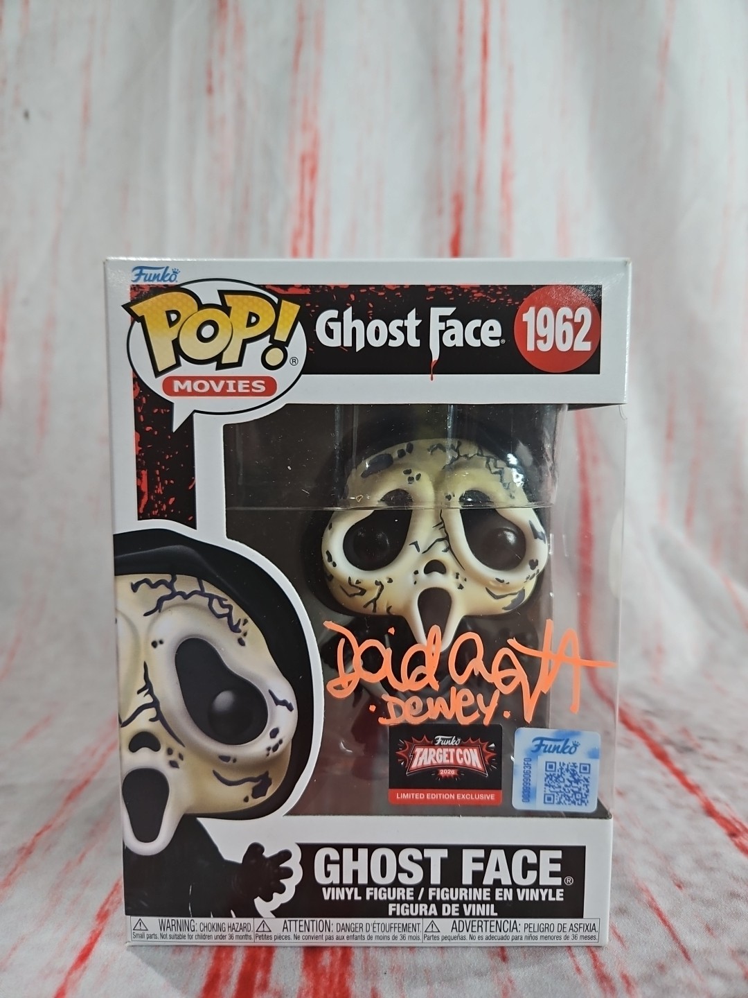 David Arquette Signed TargetCon Exclusive Ghostface Funko With COA And Protector