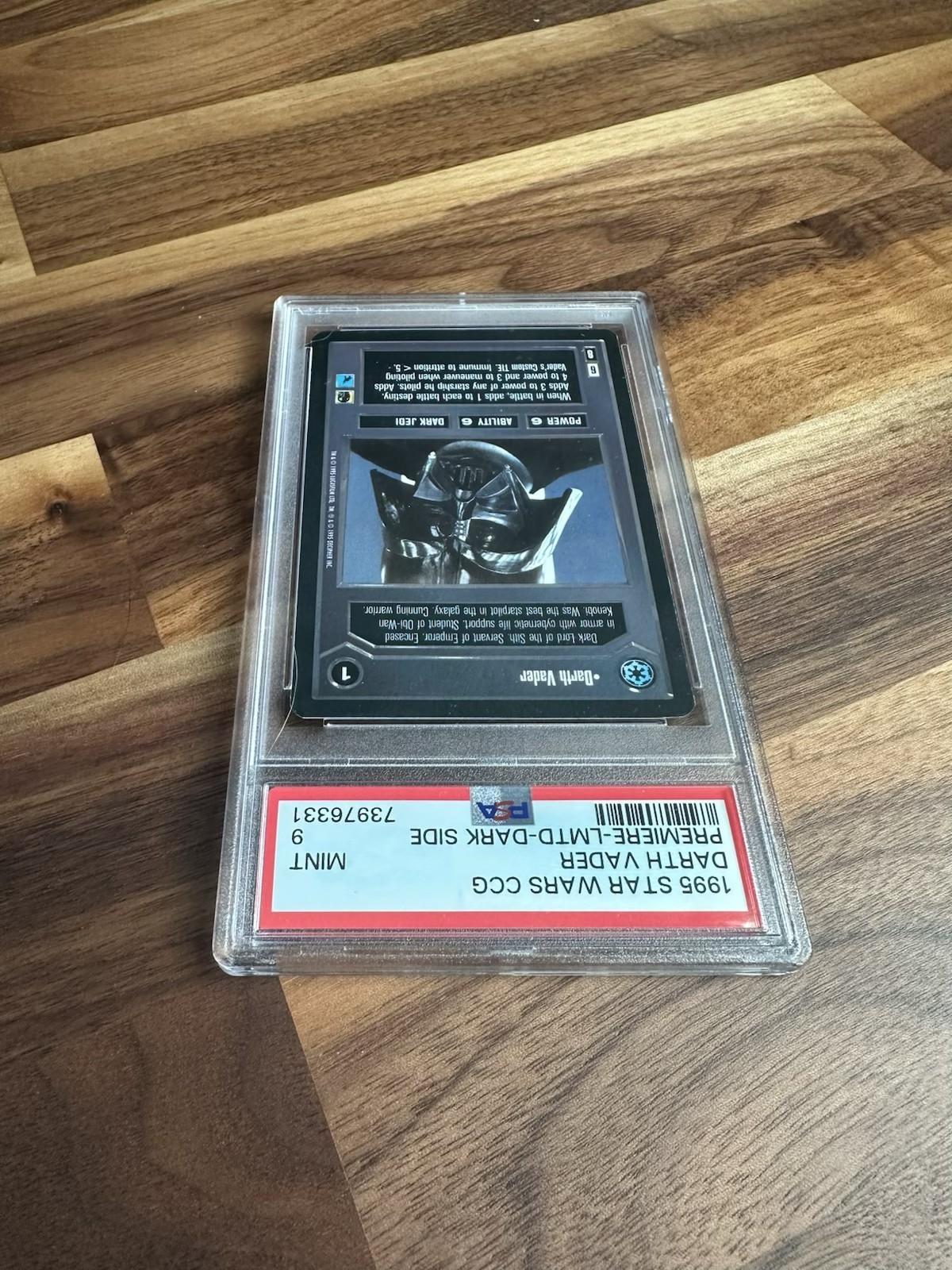 1995 Star Wars CCG Darth Vader Premiere Limited Dark Side PSA 9 MINT Card