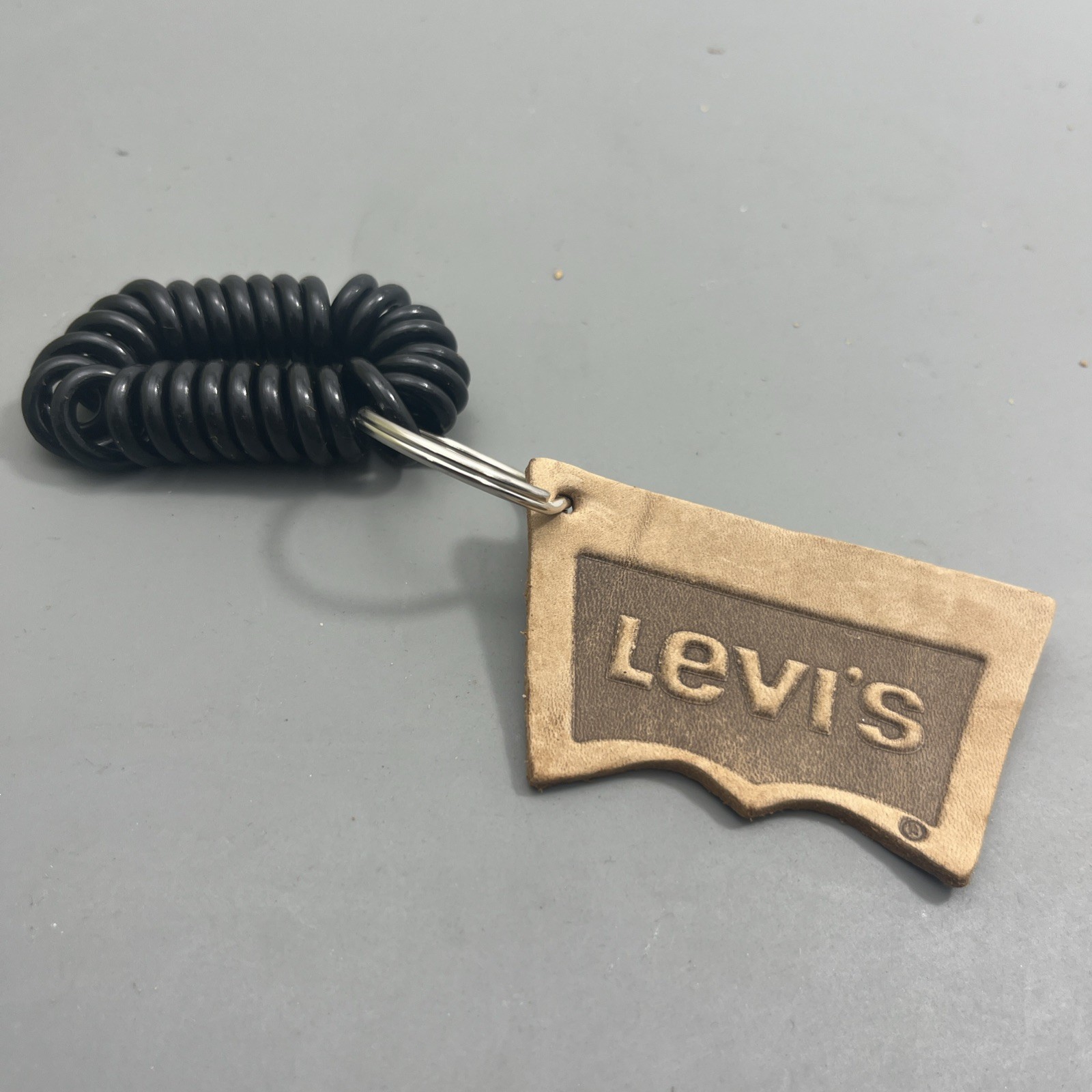 LEVIs Leather Key Ring Vintage advertising new old stock