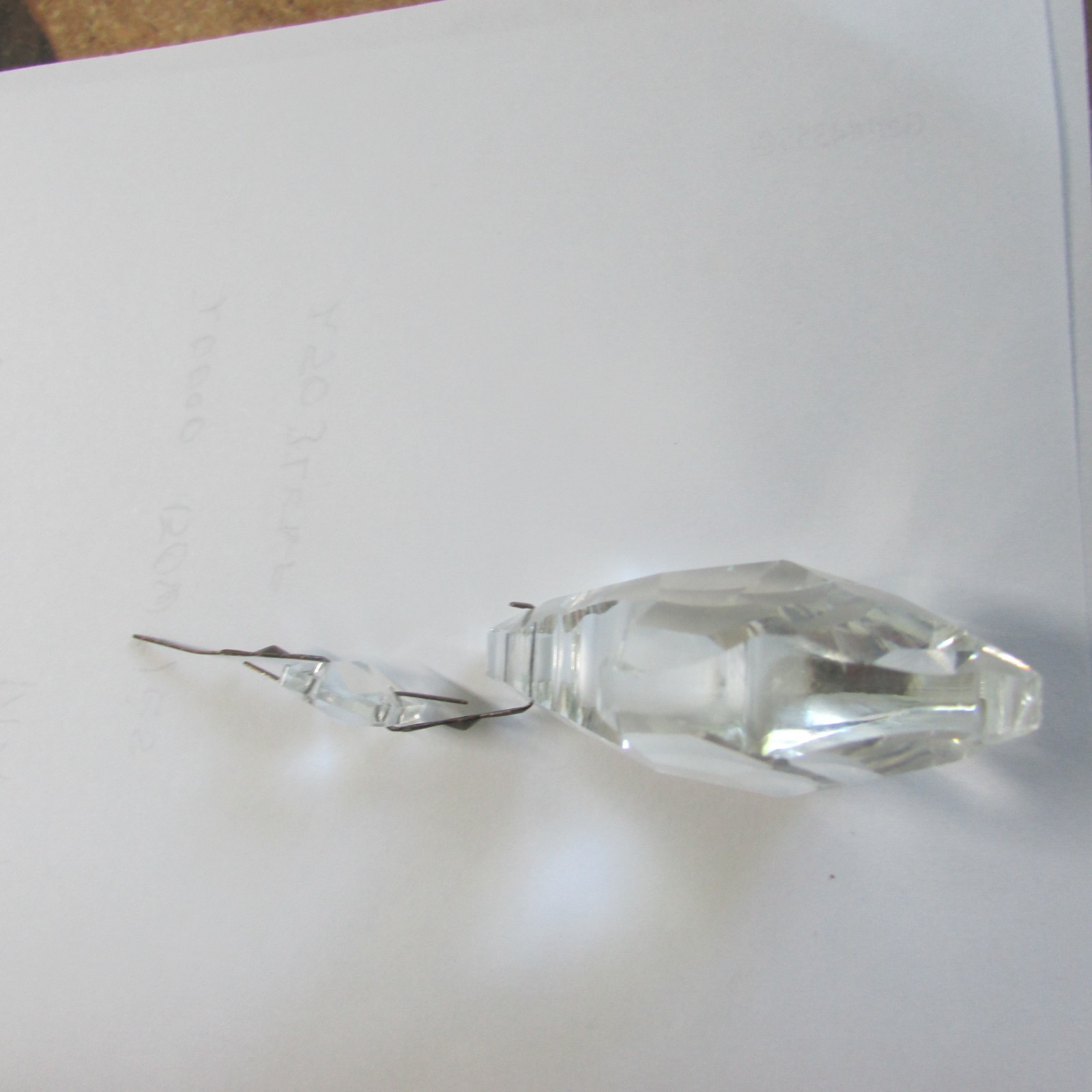 1O – 3 “ANCHOR AAA 30 % CUT LEAD CRYSTAL PRISM CHANDELIER LAMP PART BRONZE