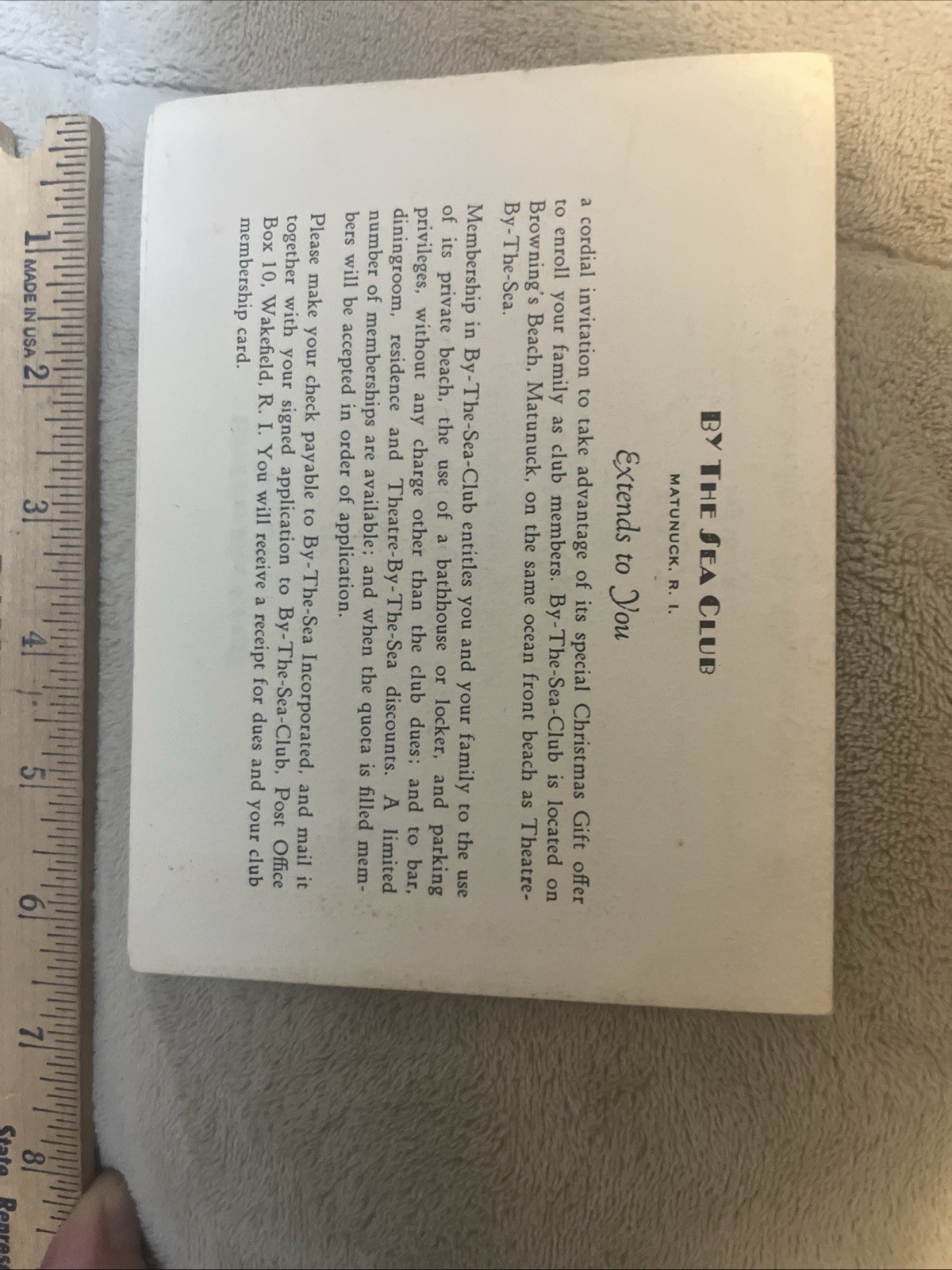 Vtg 1936 By-The-Sea-Club Matunuck RI Christmas Brochure Ephemera Theatre SCARCE