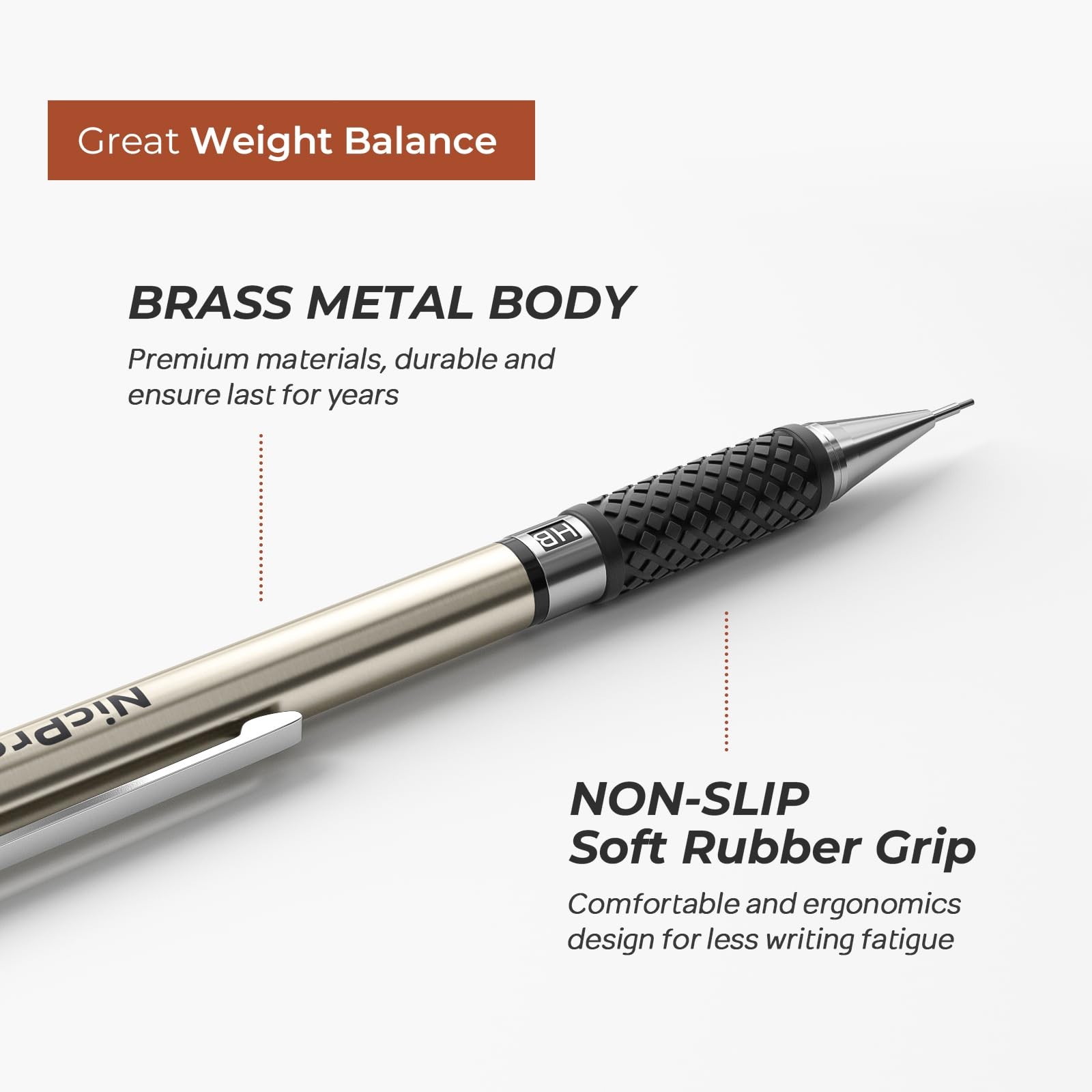 6PCS Art Mechanical Pencil Set, 3PCS Metal Drafting Pencil 0.5 mm & 0.7 mm & …