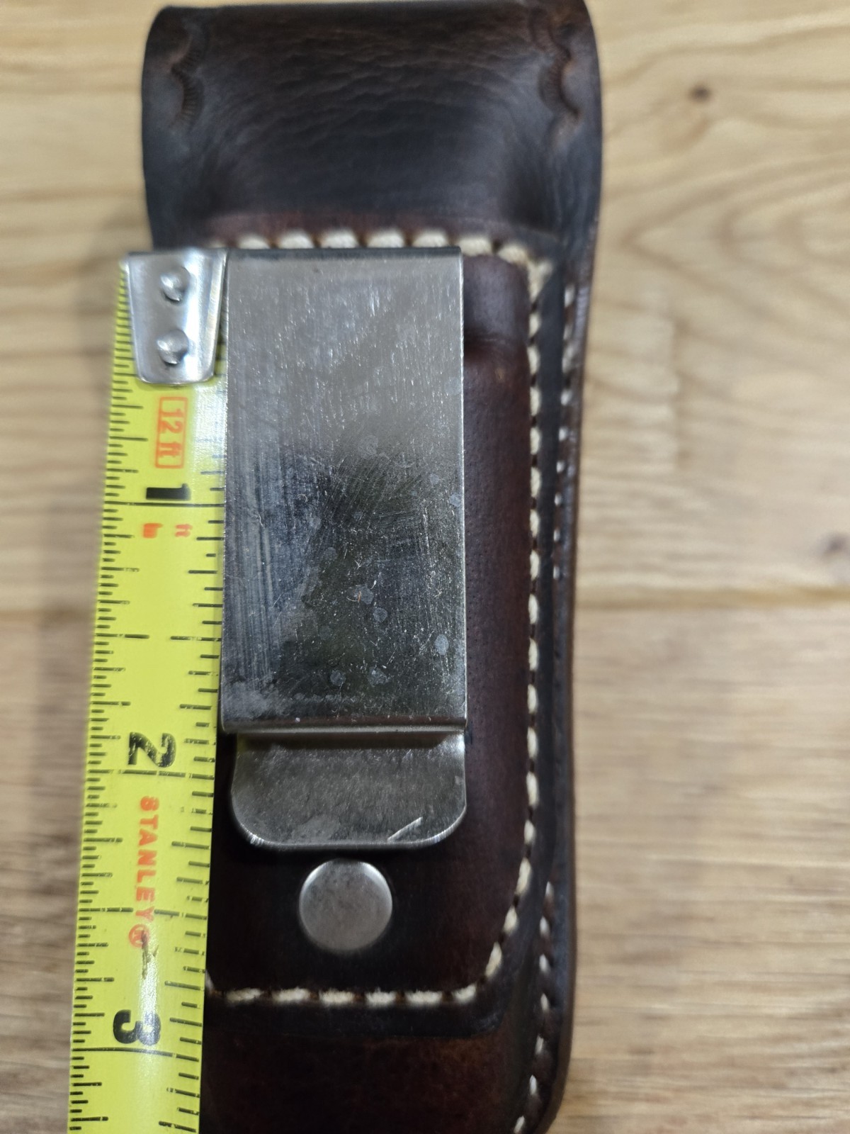 Buck 110 leather knife sheath. Custom. With Belt Clip. Sheath Only. Buffalo Snp