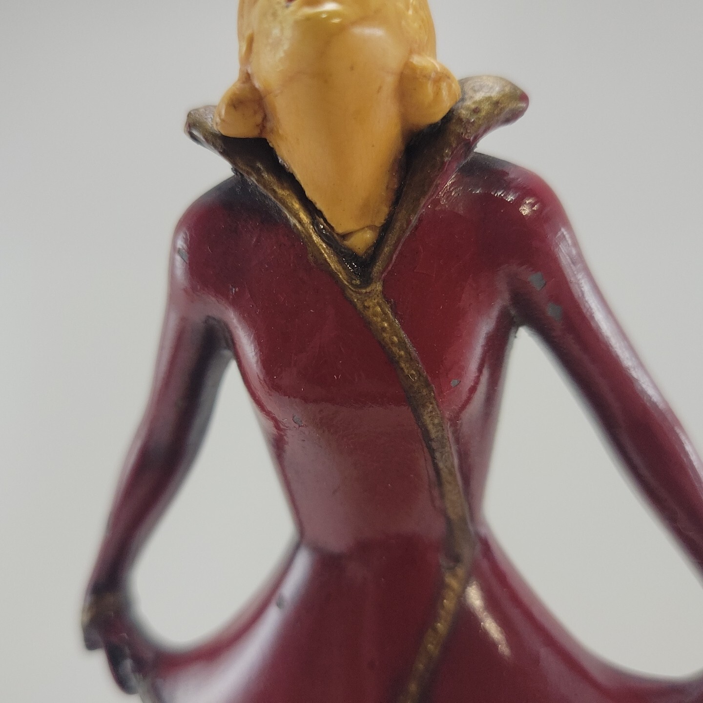 Joseph Lorenzl “The Kiss” Art Deco Painted Bronze Figure on Alabaster Lamp