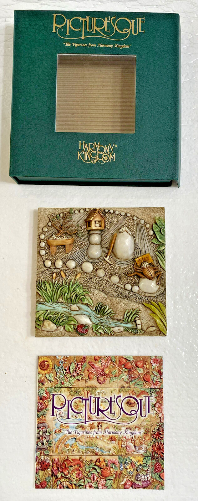 Harmony Kingdom Picturesque ~ BYRON’S SECRET “ZEN” GARDEN Tile – NIB