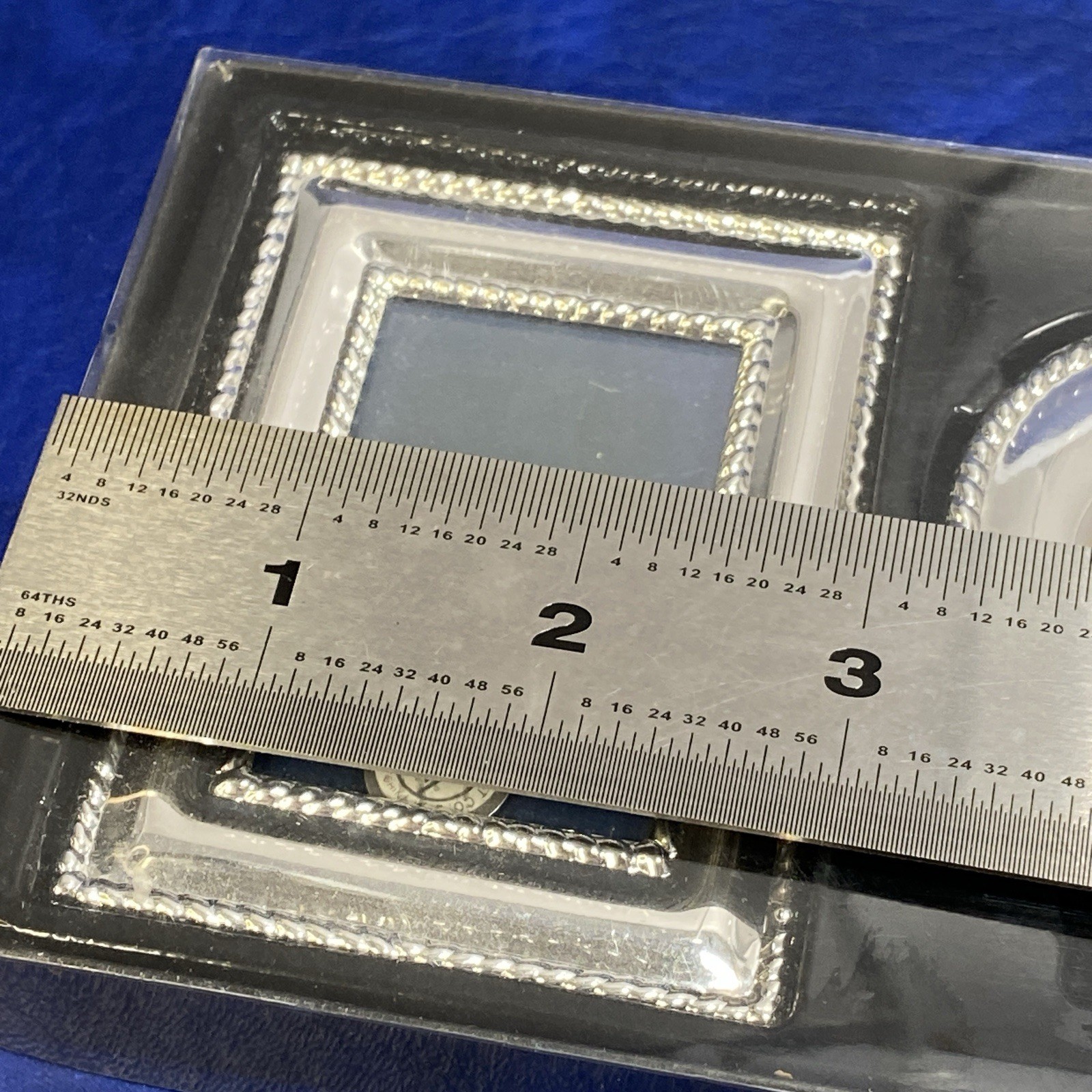 Vtg 4 pc Set Mini Easel Picture Frames by Godinger Silver Art Ltd Heart Circle