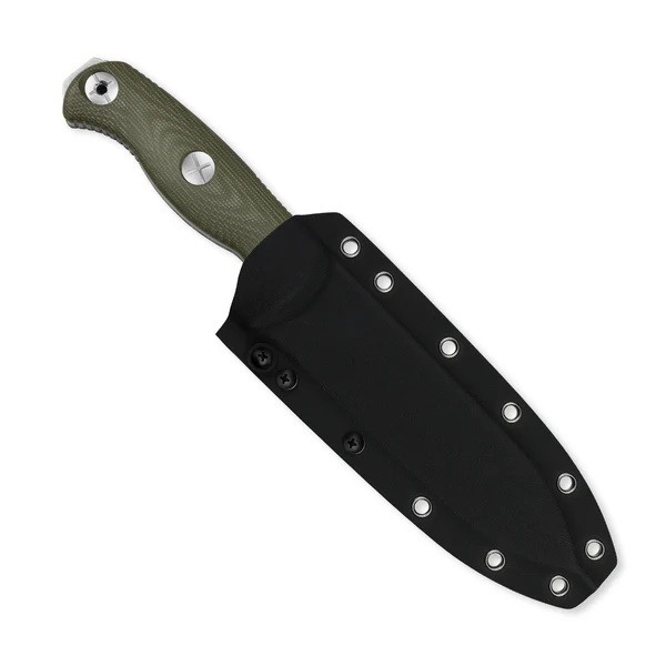 Kizer Drop Bear Fixed Blade Knife Green Micarta Handle AEB-L Drop Point 1103A1