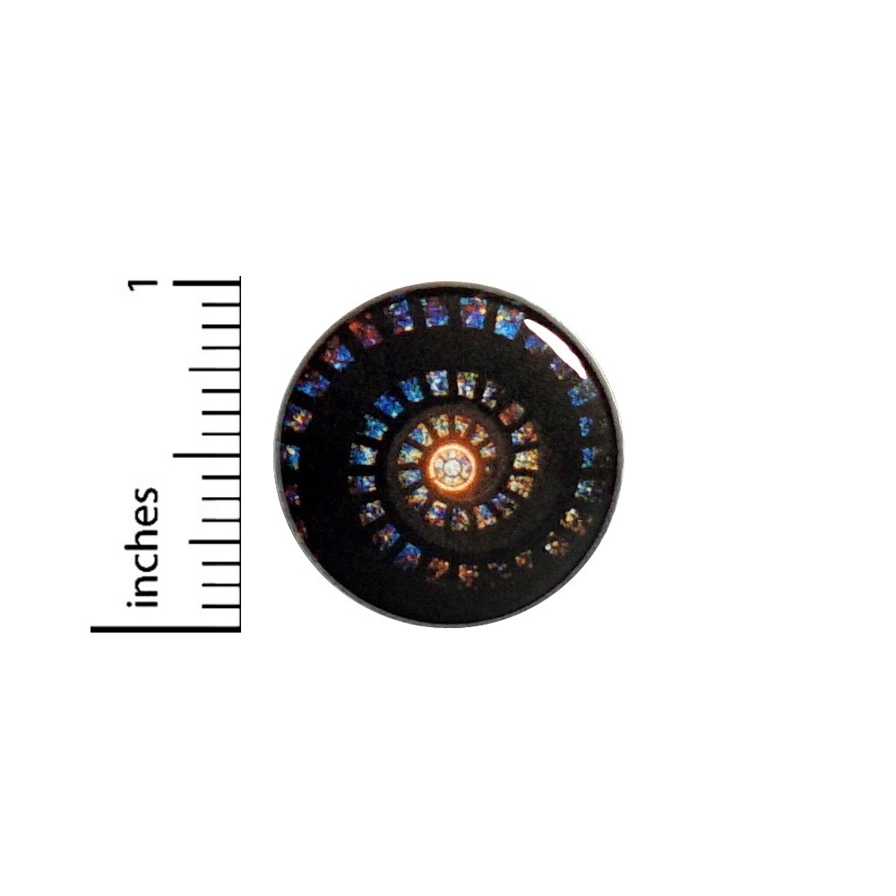 Cool Spiral Fridge Magnet Unique Fractal Style Fridge or Locker Magnet 1” M57-19