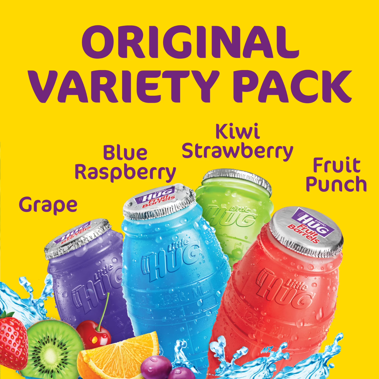 Little HUG Fruit Barrels Original Variety Pack – Shelf-Stable Kids Drinks, 20 Co