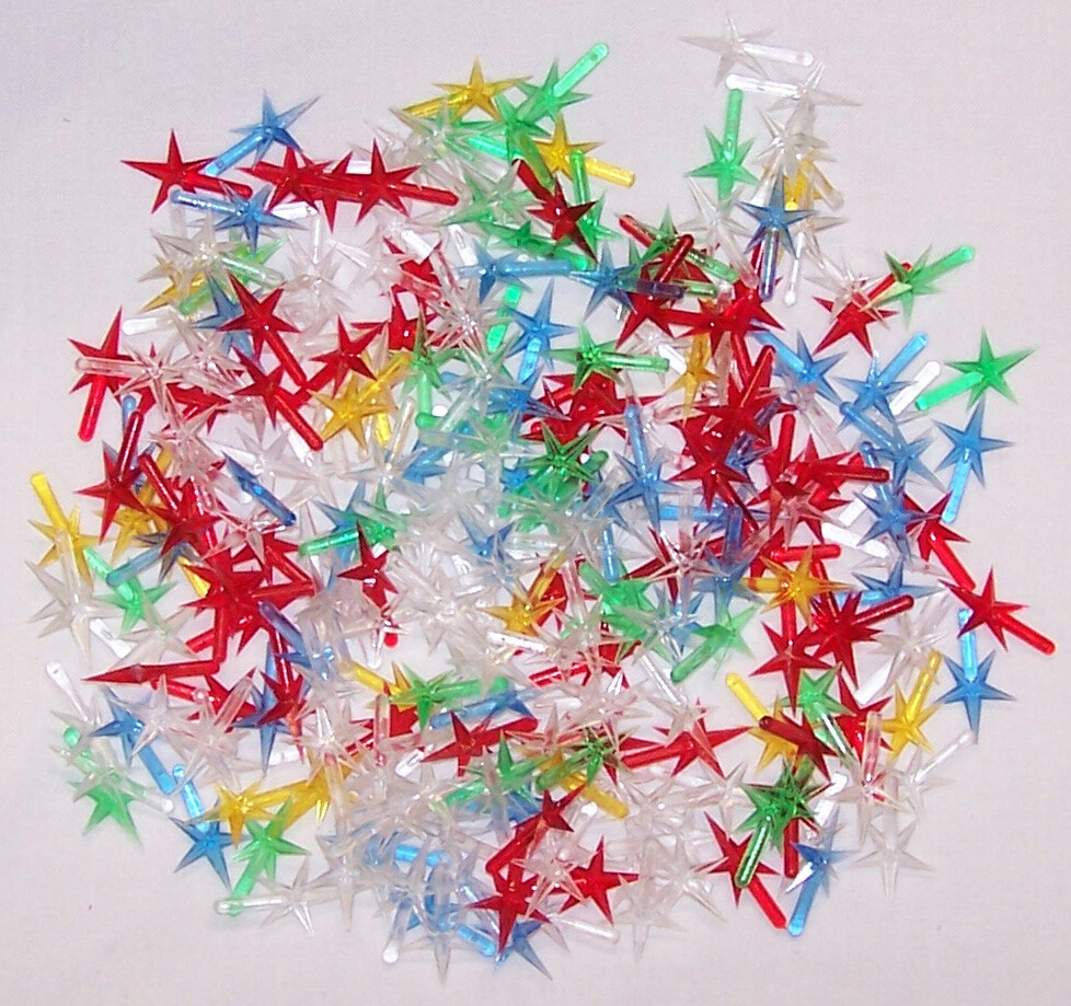 Ceramic Christmas Tree Stars Lot 50 Small Modern Mixed Colors