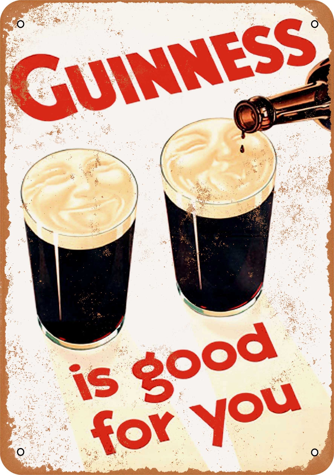 Metal Sign – 1929 Guinness is Good for You – Vintage Look Reproduction