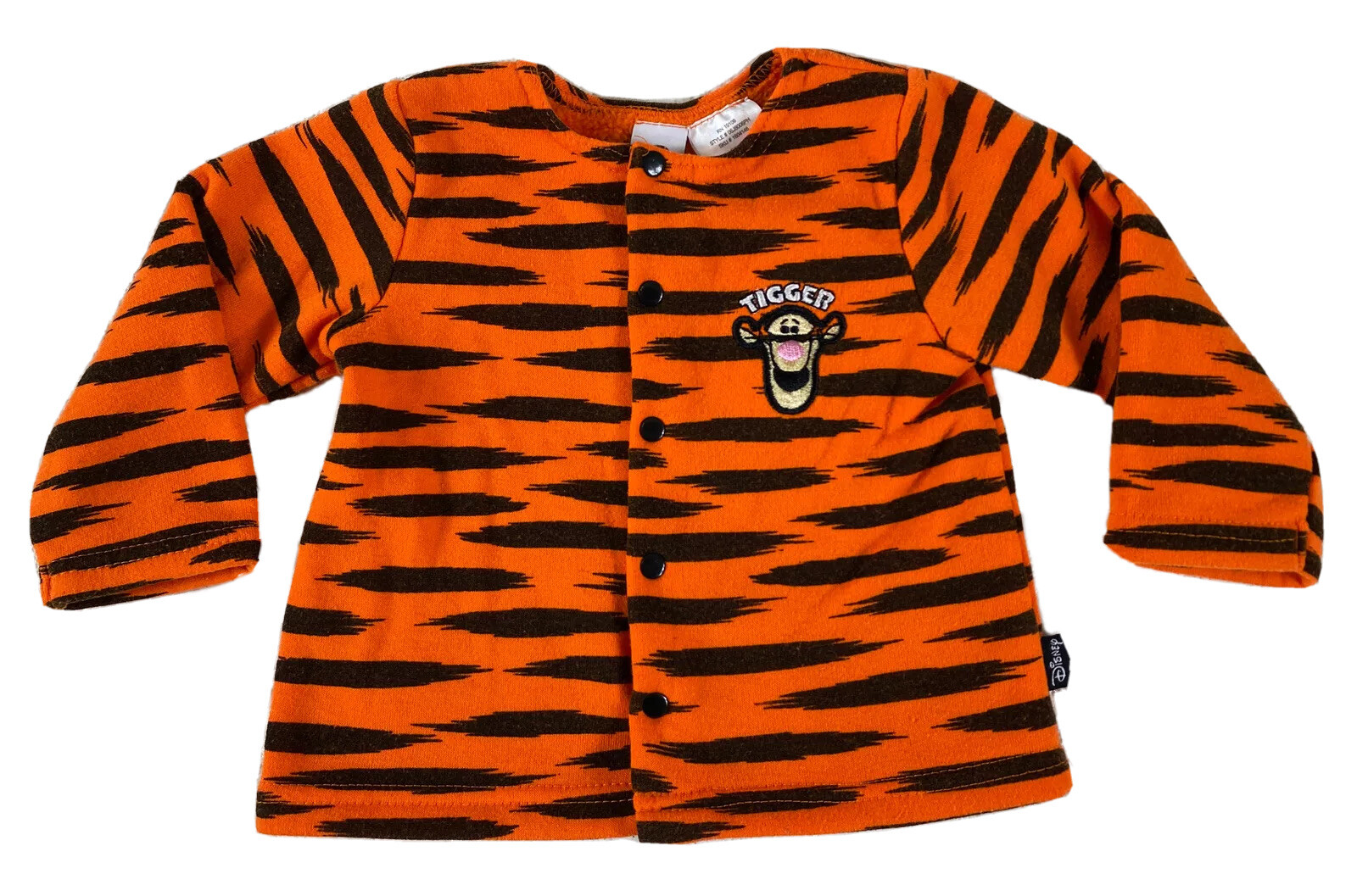 Disney Sweater 3-6 Months Winnie The Pooh Button Orange Tigger Striped Infant