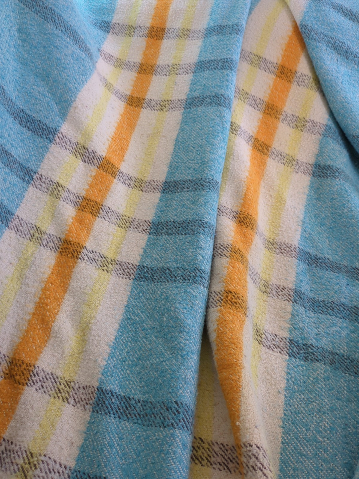 Vintage Large Blanket. Throw Campervan. 220 Cm X 220 Cm