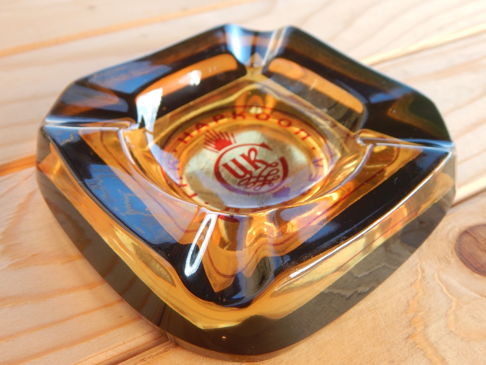 Vintage Catalin Old Plastic Transperant Lawa Ashtray Bakelite Excellent Piece