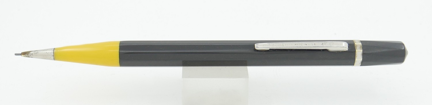 Autopoint No. 48 Jumbo Black Bakelite w/Yellow Tip 0.9mm Pencil – 1940’s – USA