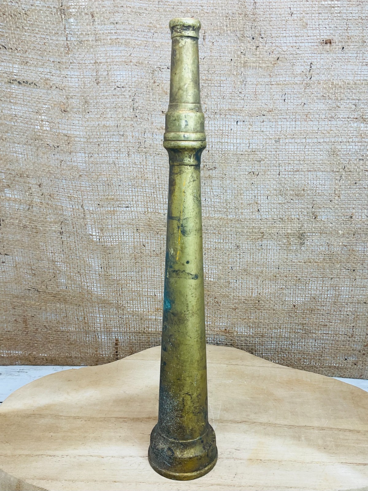 Antique Solid Brass Fire Hose Nozzle 13″ Firefighter Fireman Hose Pipe Tip