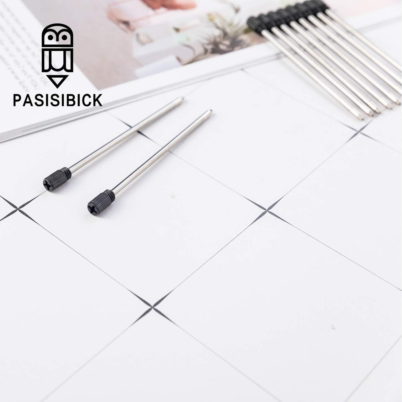 PASISIBICK 2.75” Black Ink 1 Count (Pack of 20), 2.75 in Refills
