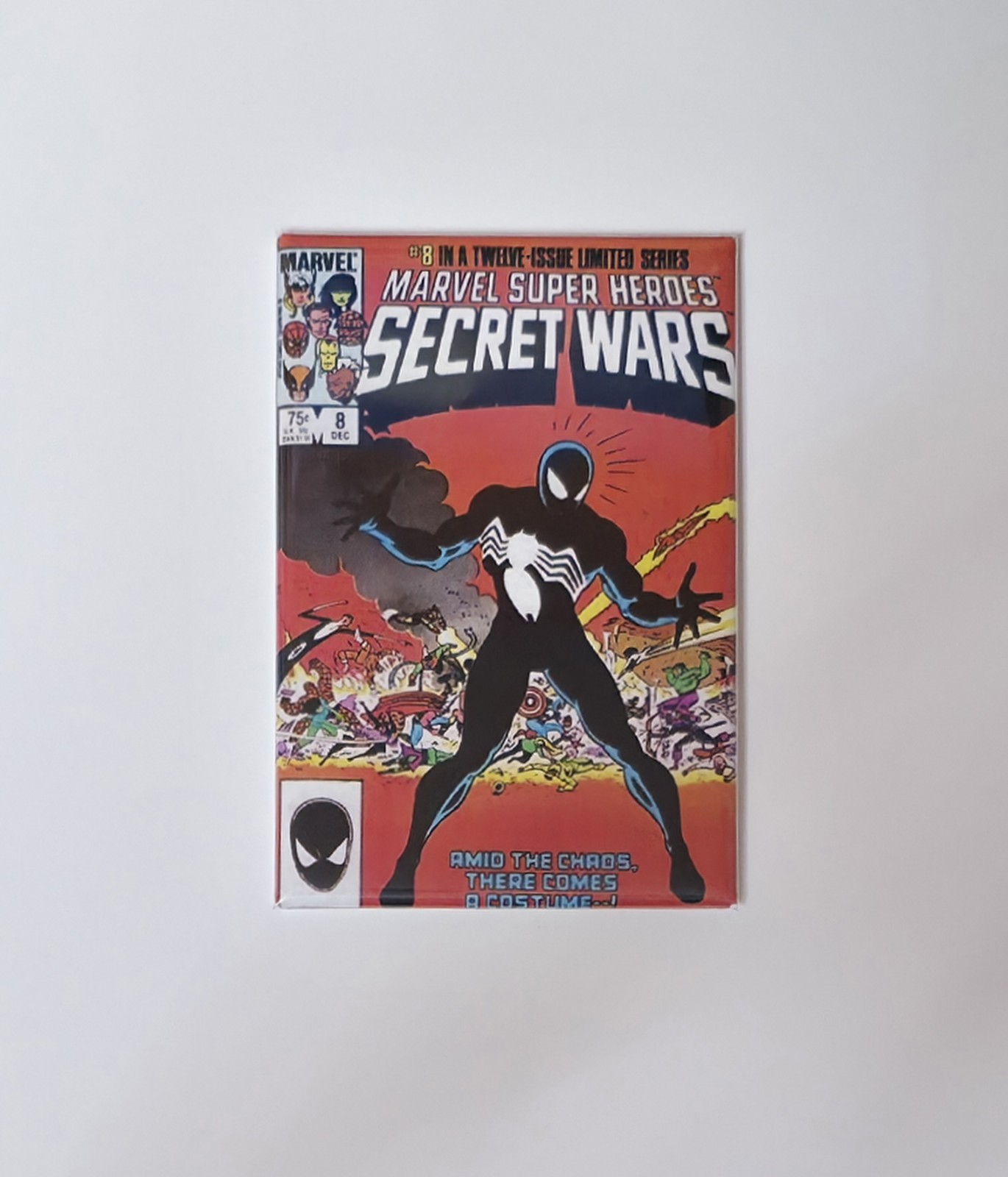 Secret Wars 8 Refrigerator Magnet 2″ by 3″ Marvel Comic Spiderman Black Suit