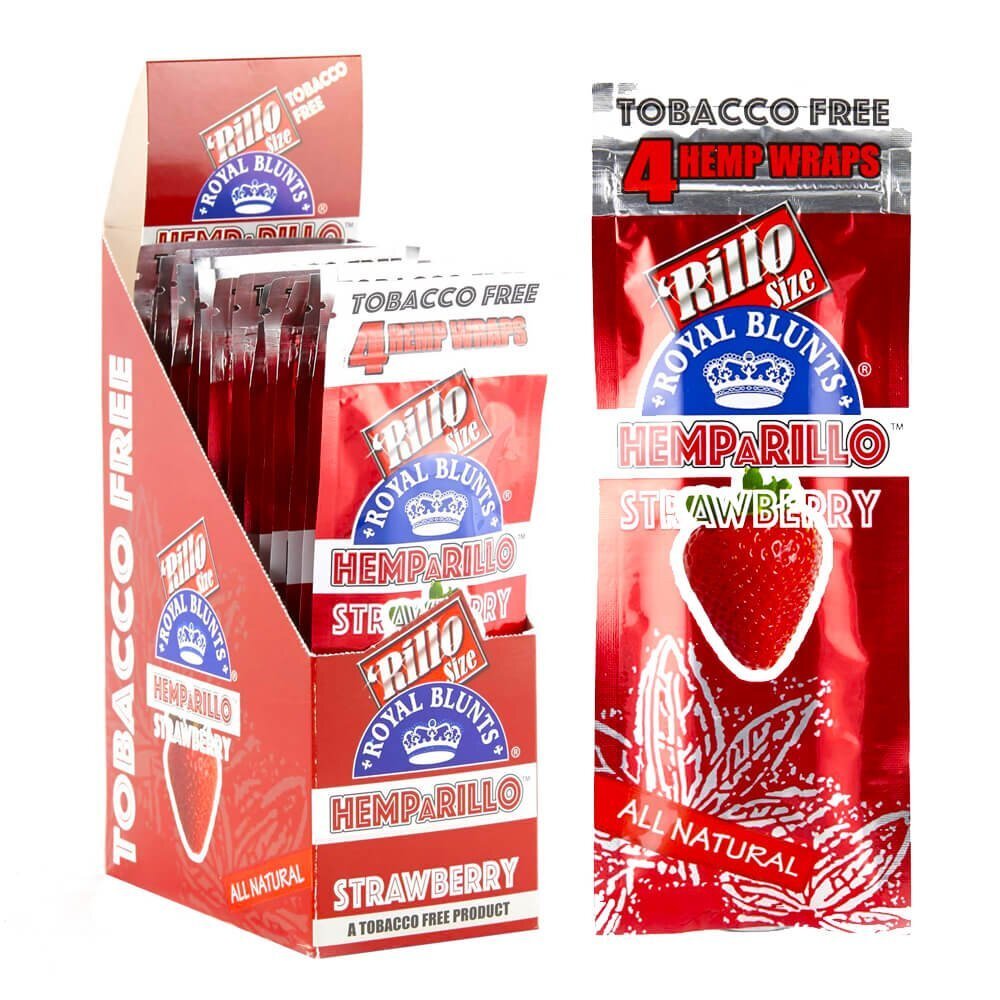 Hemparillo Rillo Size Rolling Paper – Box of 15 (Strawberry)