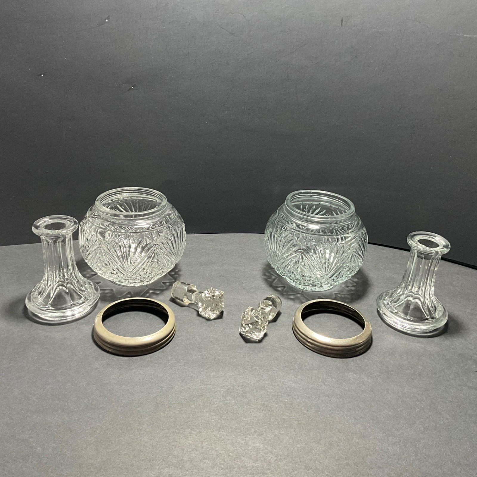 1897 William B. Fenn 3-pc Royal Pattern Perfection Glass Water Bottle Decanter 2