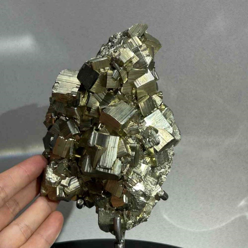 4.55LB Natural Chalcopyrite Crystal Rough Quartz Mineral Specimen Healing +stand