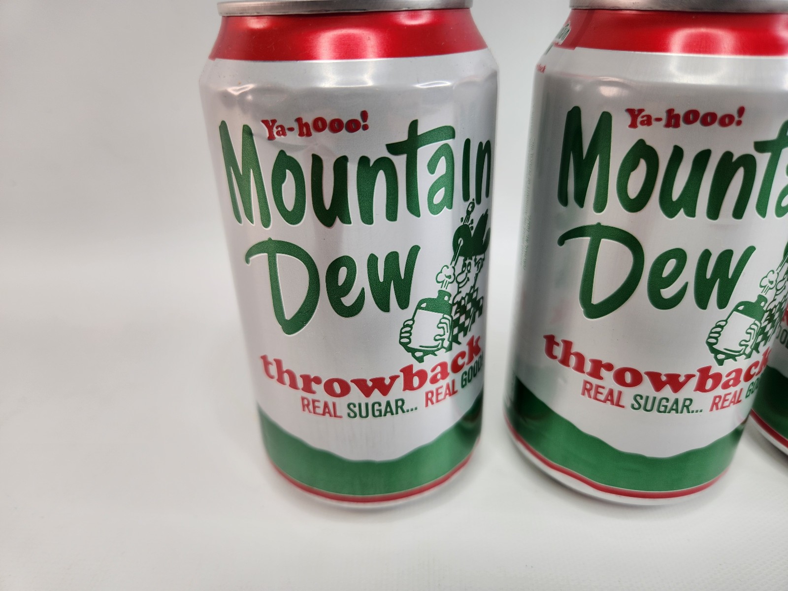 3 Cans Throwback Real Sugar Mountain Dew White Can 12oz Ya-hoo! 2019