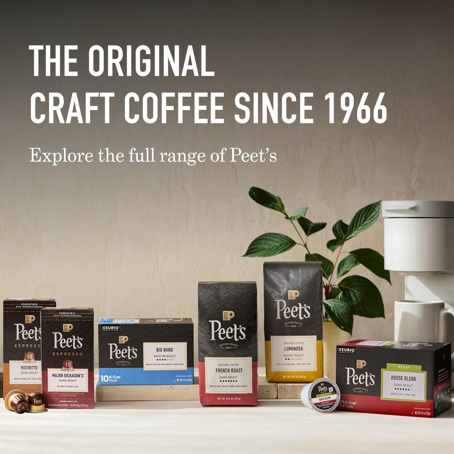 Peet’S Coffee Peets Coffee Dark Roast Keurig K-Cup Pods 100 Arabica Coffee –